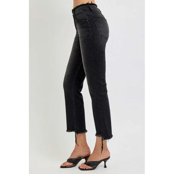 RISEN Raw Hem Cropped Flare Jeans NWT - Picture 2 of 4